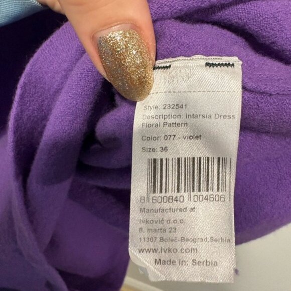 IVKO Intarsia Dress, Floral Pattern - Picture 8 of 11